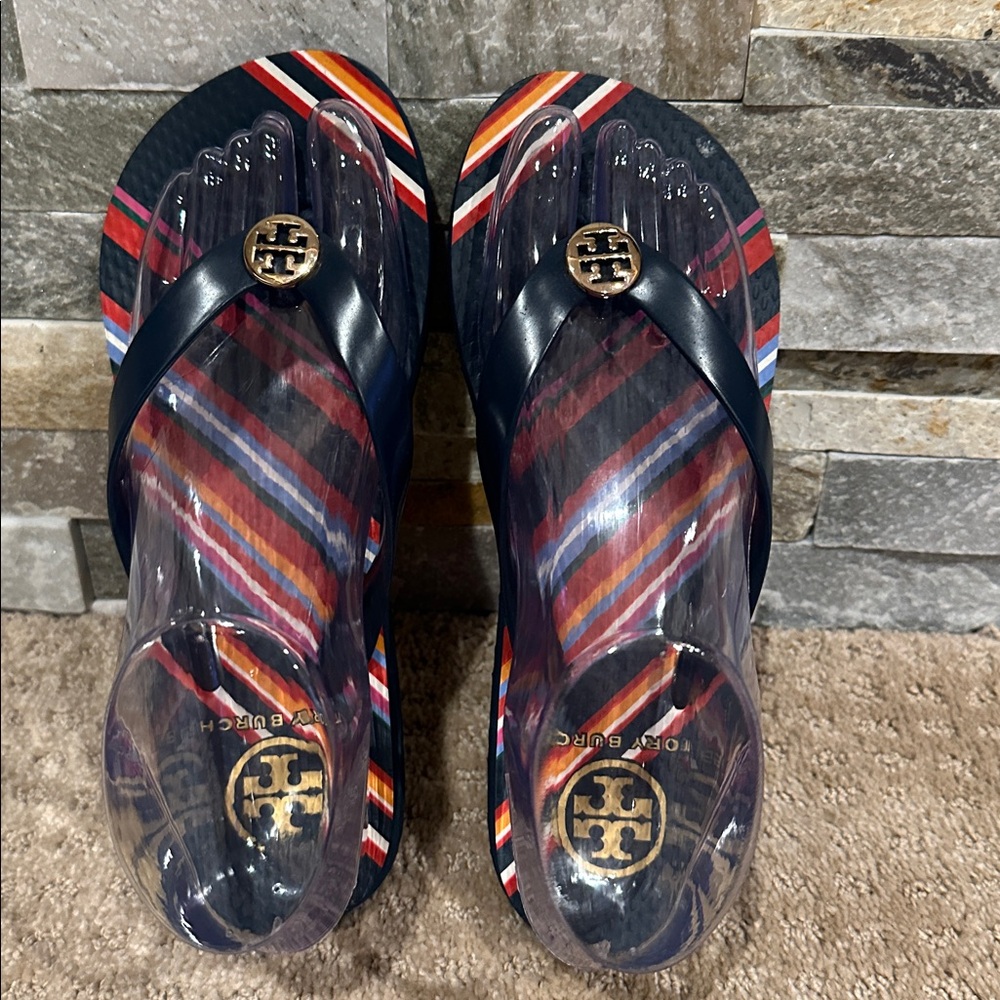 Tory Burch Multicolor Striped Sandals